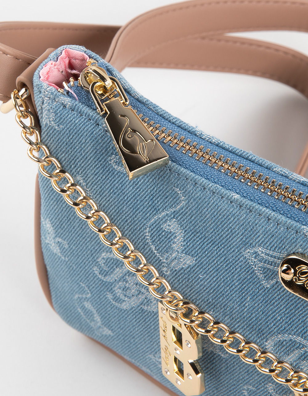 BABY PHAT Saddiey Double Gusset Crossbody Bag - DENIM