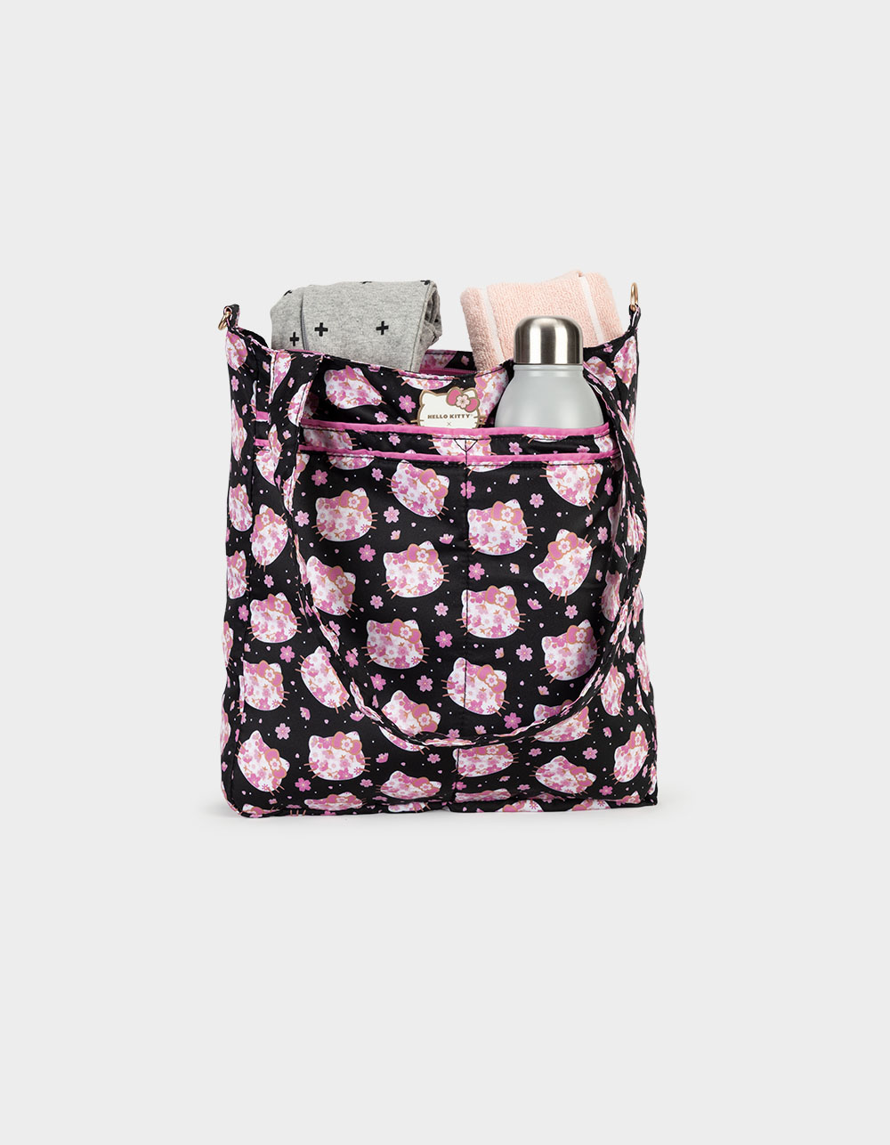 JUJUBE x Hello Kitty® Cherry Blossoms Be Light Tote Bag - BLACK