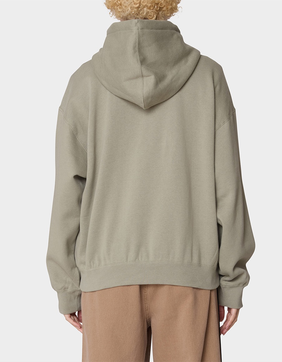 OBEY Collegiate Baggy Relaxed Zip Up Womens Hoodie - GRAY