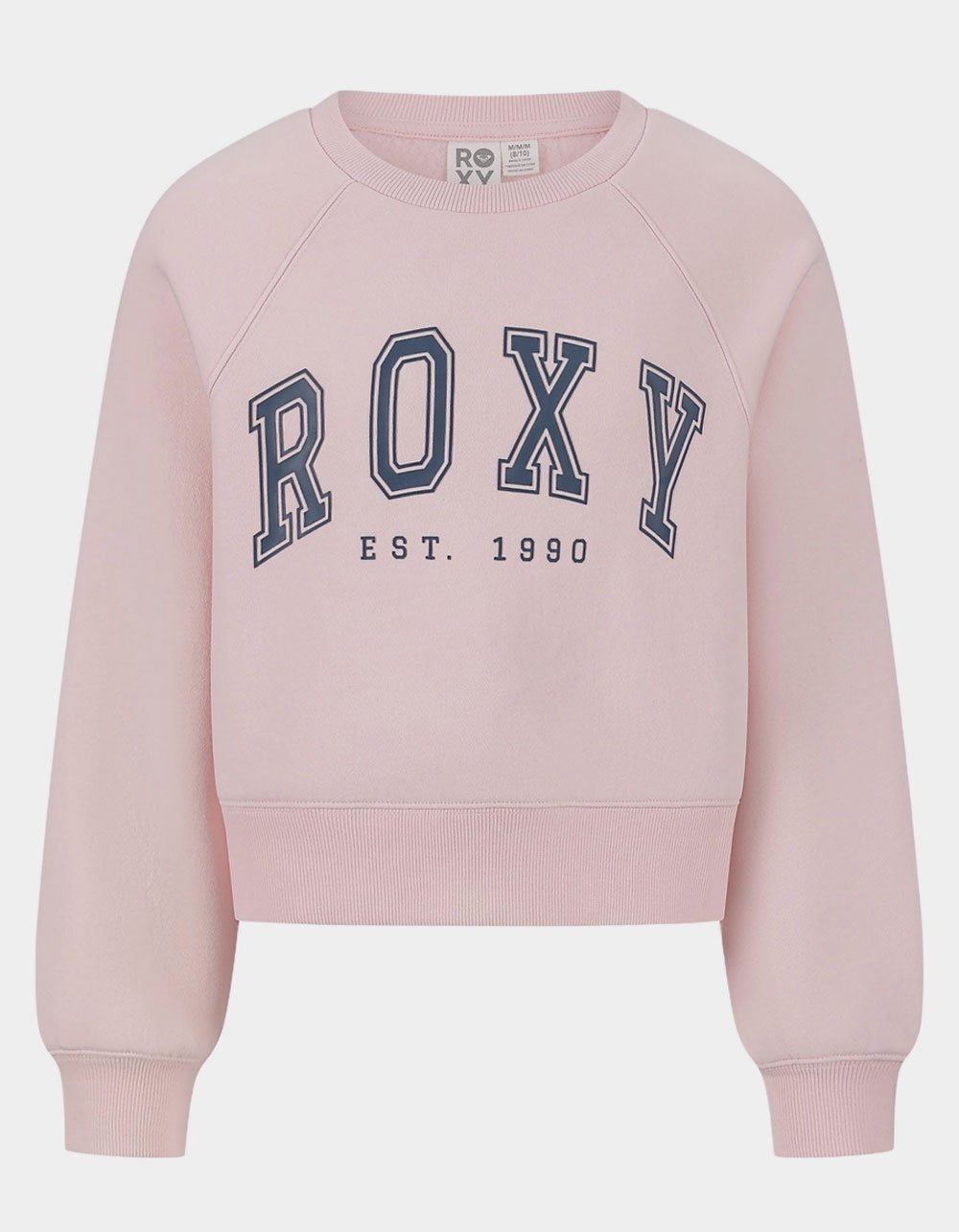 ROXY Collegiate Girls Crewneck Sweatshirt - LIGHT PINK