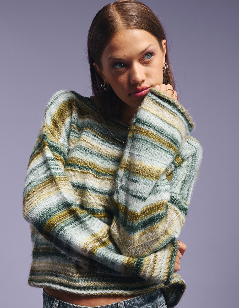 RHYTHM Coastline Womens Sweater - FOREST