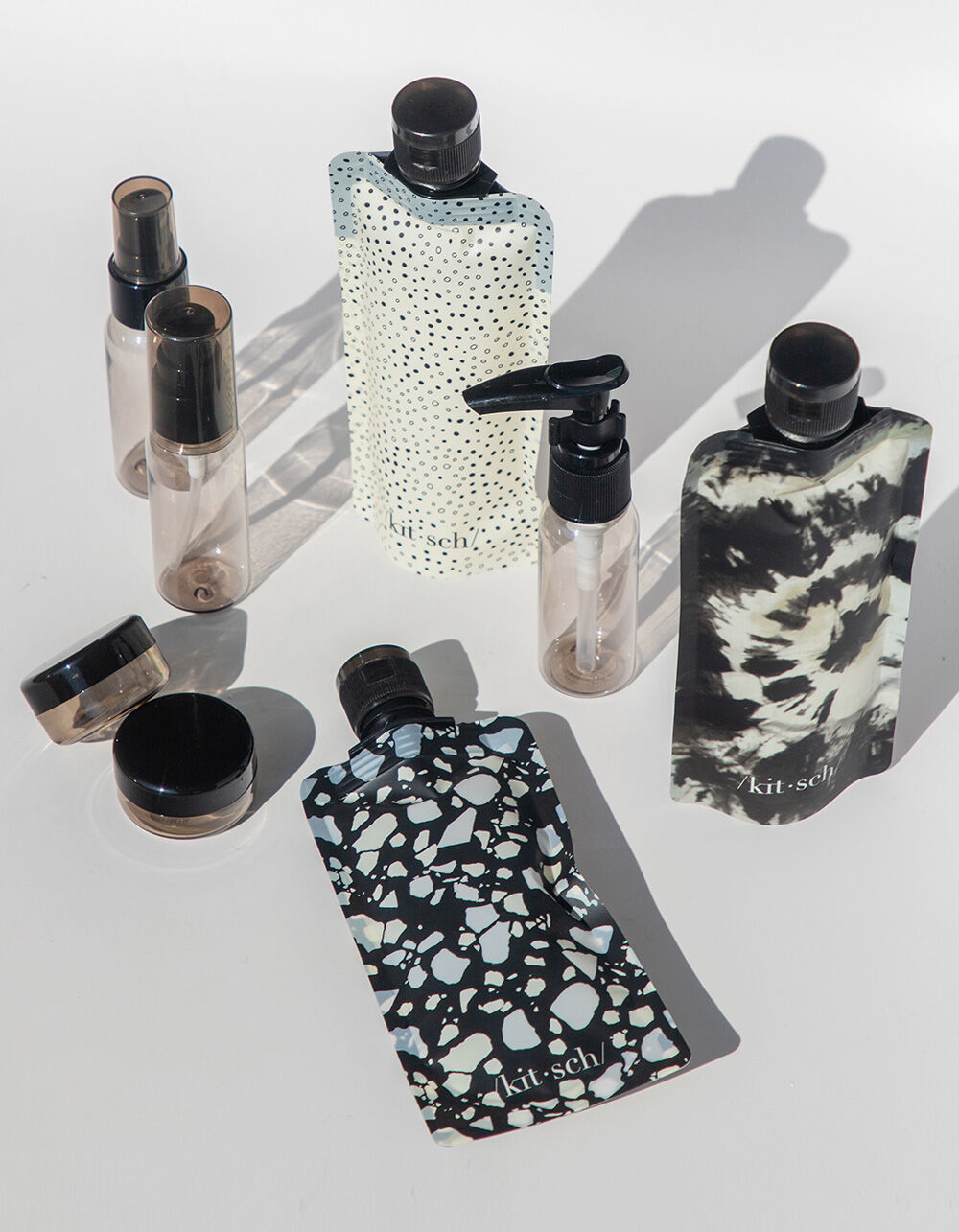 KITSCH 11 Piece Ultimate Travel Set BLACK/WHITE Tillys