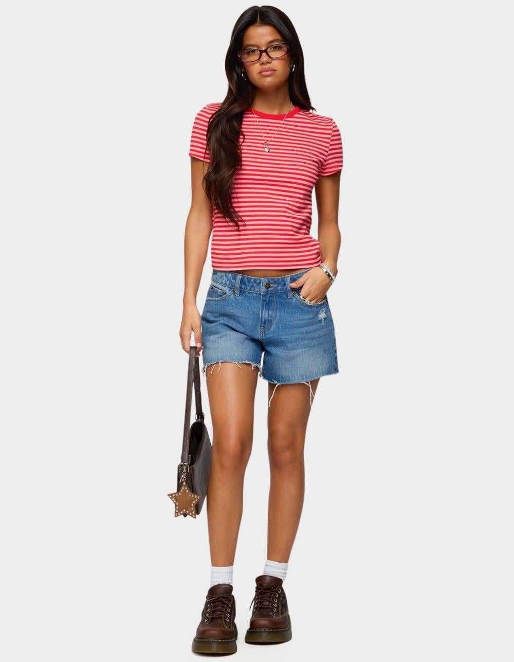 EDIKTED Nessie Striped Tee