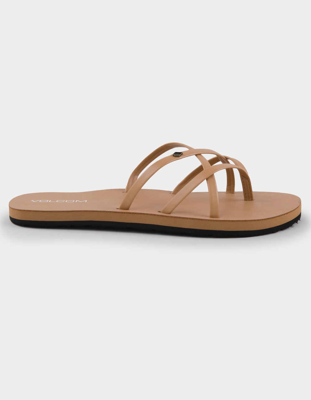 VOLCOM New School II Womens Thong Flip Flops - NATURAL