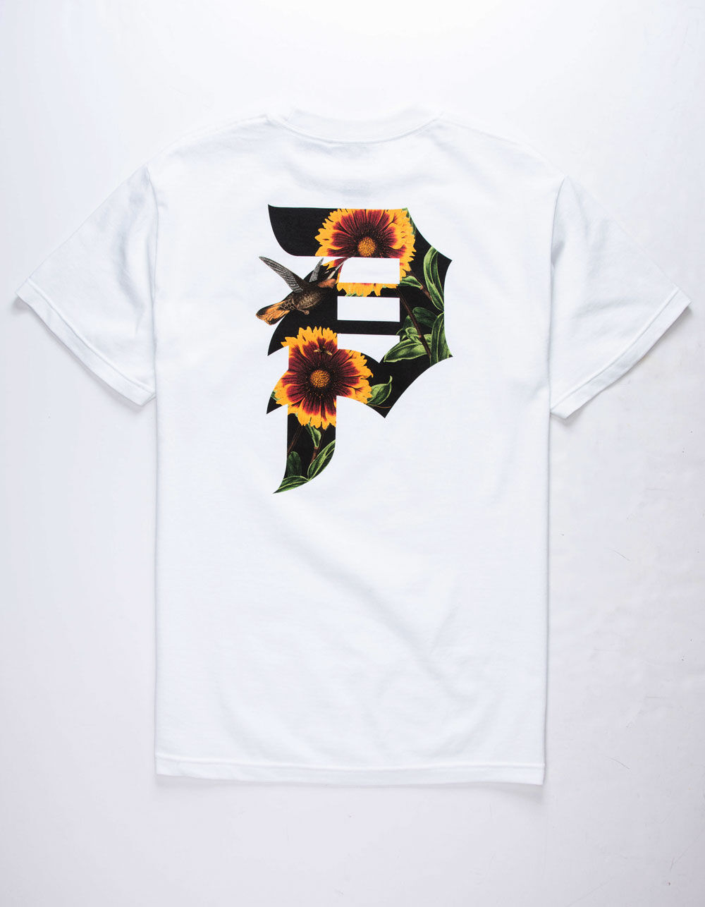 PRIMITIVE Dirty P Sunflower White Mens T-Shirt image number 1