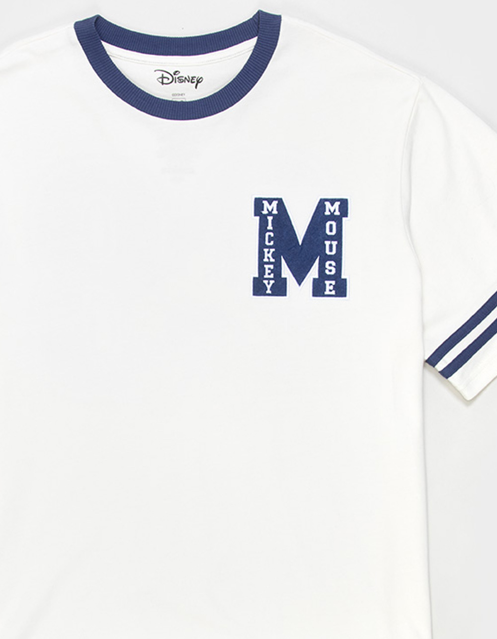 RSQ Disney Mickey Mouse Jersey Mens Boxy Tee - OFF WHITE