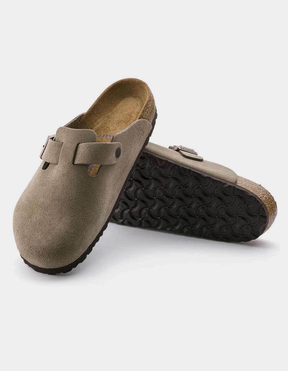 BIRKENSTOCK Boston Soft Footbed Womens Clogs - TAUPE