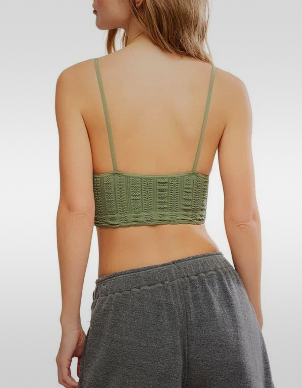 FREE PEOPLE Heirloom Womens Seamless Bralette - SAGE