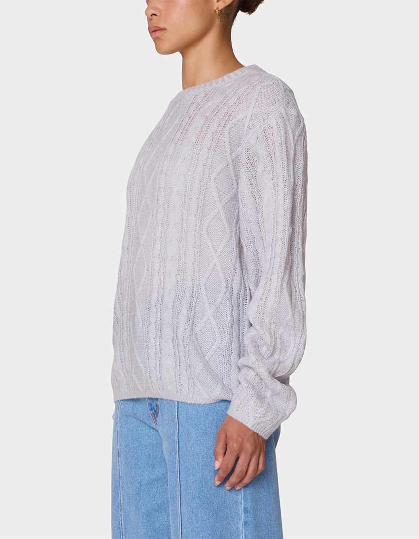 OBEY Isabella Loose Cable Womens Sweater