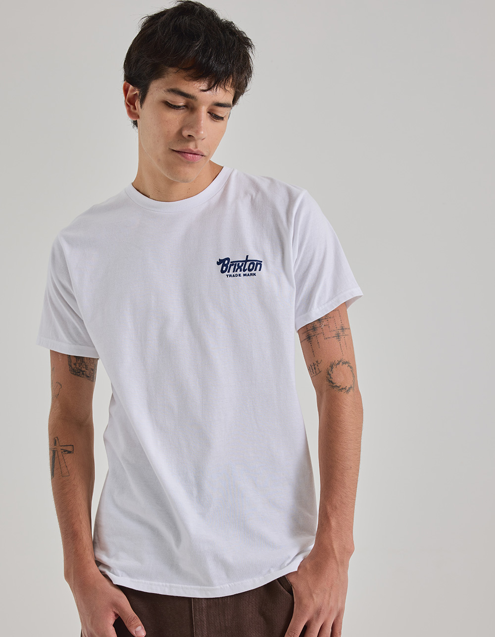 BRIXTON Gusto Mens Tee - WHITE