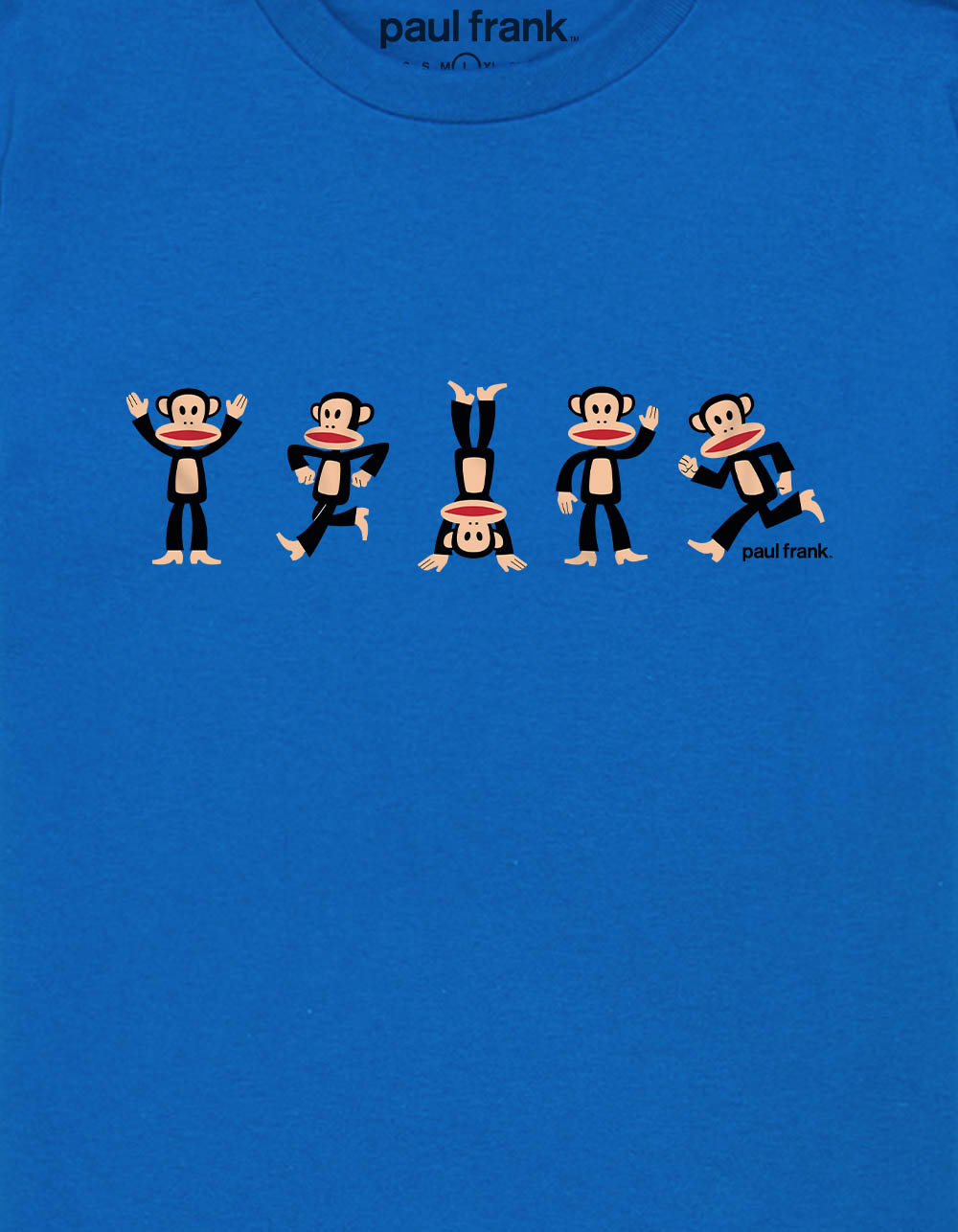 PAUL FRANK Julius Line Up Unisex Kids Tee - ELECTRIC BLUE