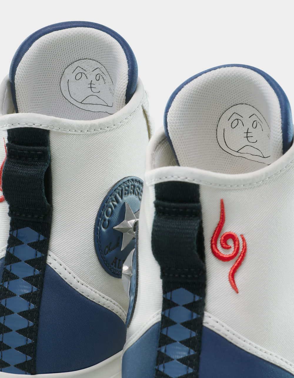 CONVERSE x Naruto Shippuden Kakashi Chuck Taylor All Star High Top Shoes - GRY/NVY