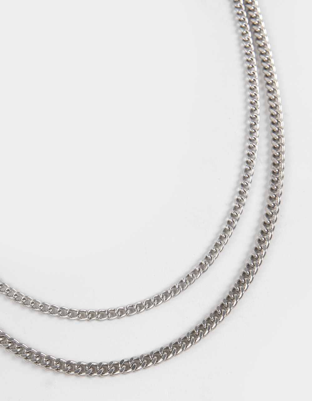 RSQ Mens Cross Double Wallet Chain - SILVER