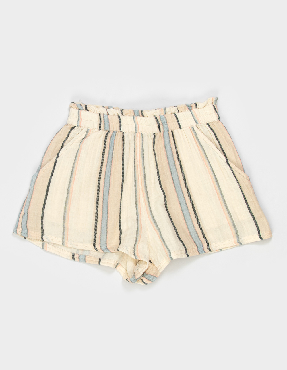 O'NEILL Carlita Jacey Girls Stripe Beach Shorts - Cream Combo