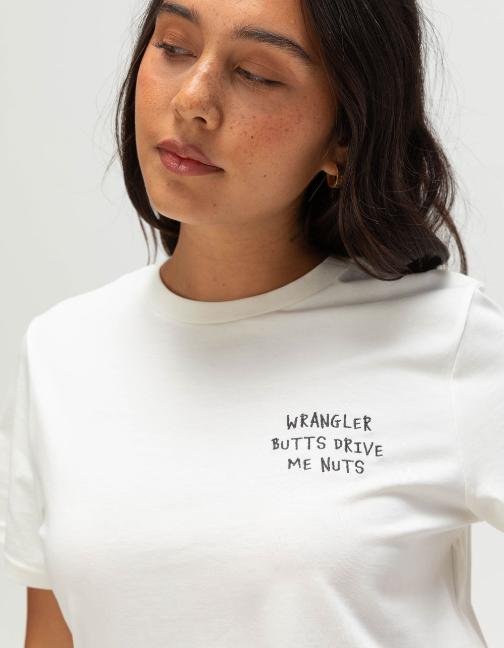 WRANGLER Cowboy Womens Oversized Tee - OFF WHITE