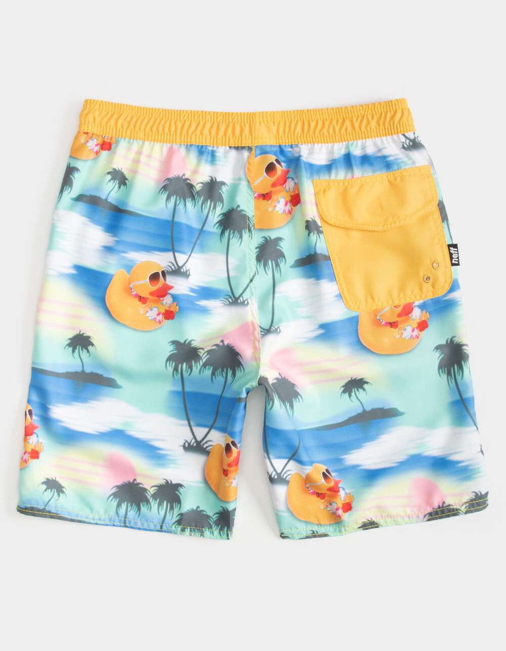 NEFF Holiday Duck Hot Tub Boys Volley Shorts - GOLD | Tillys