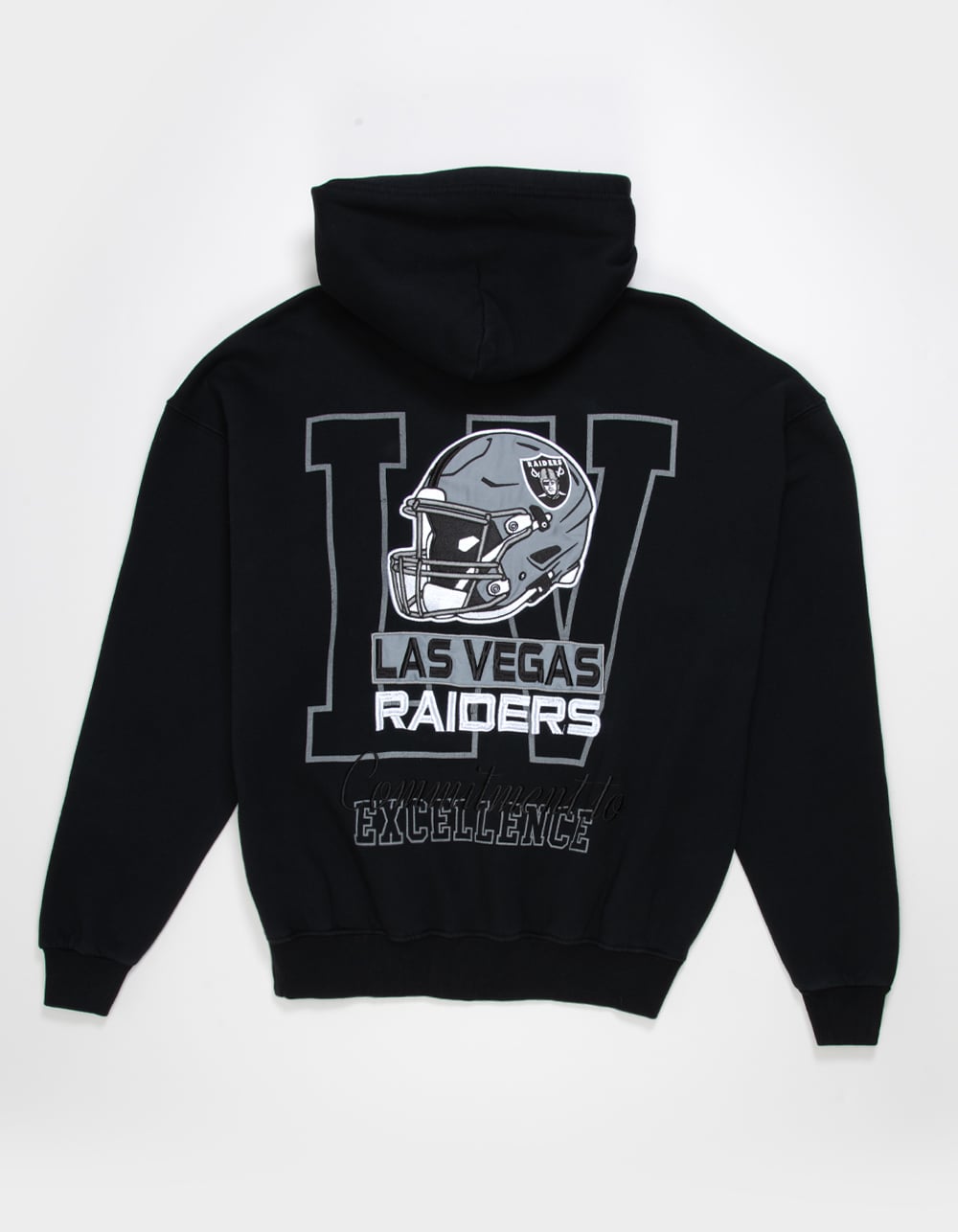THE WILD COLLECTIVE Las Vegas Raiders Mens Zip-Up Hoodie - WASHED BLACK