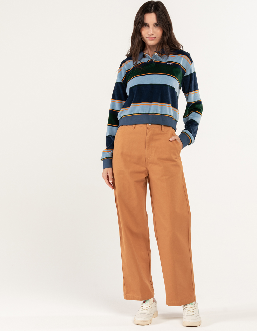 OBEY Brighton Womens Carpenter Pants - LIGHT BROWN