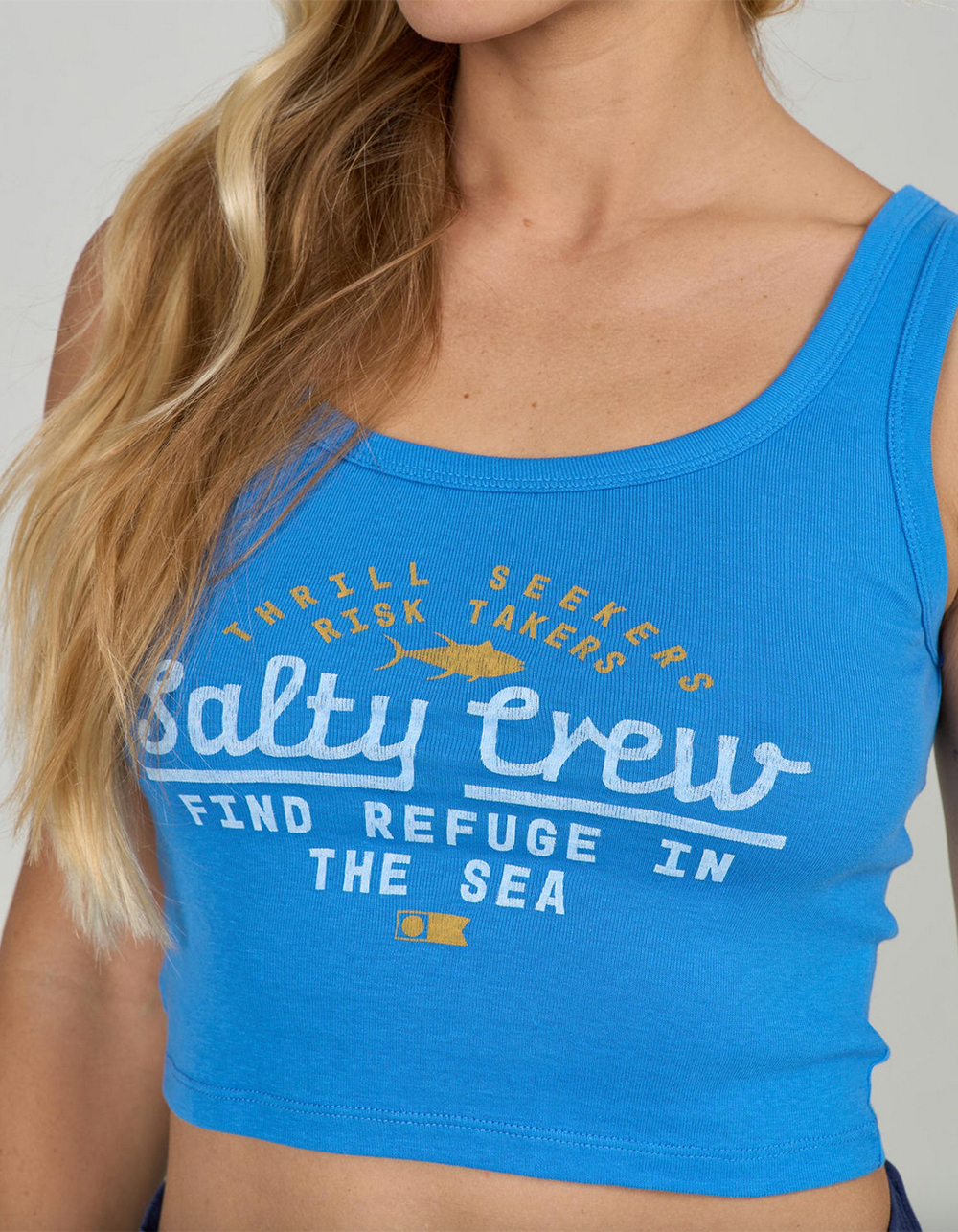 SALTY CREW Unscripted Womens Tank Top - BLUE