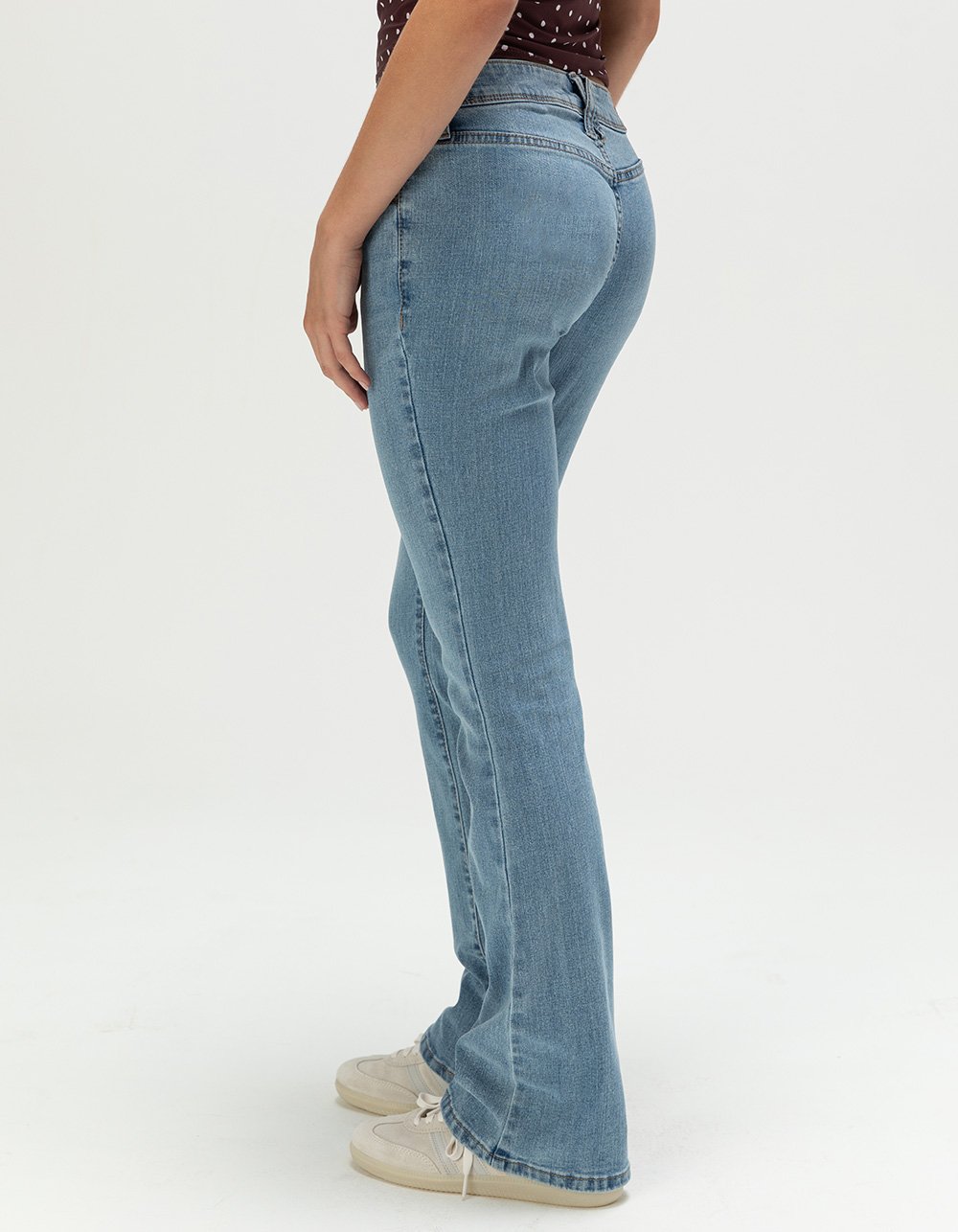 RSQ Womens Pocketless Low Rise Bootcut Jeans - MEDIUM WASH