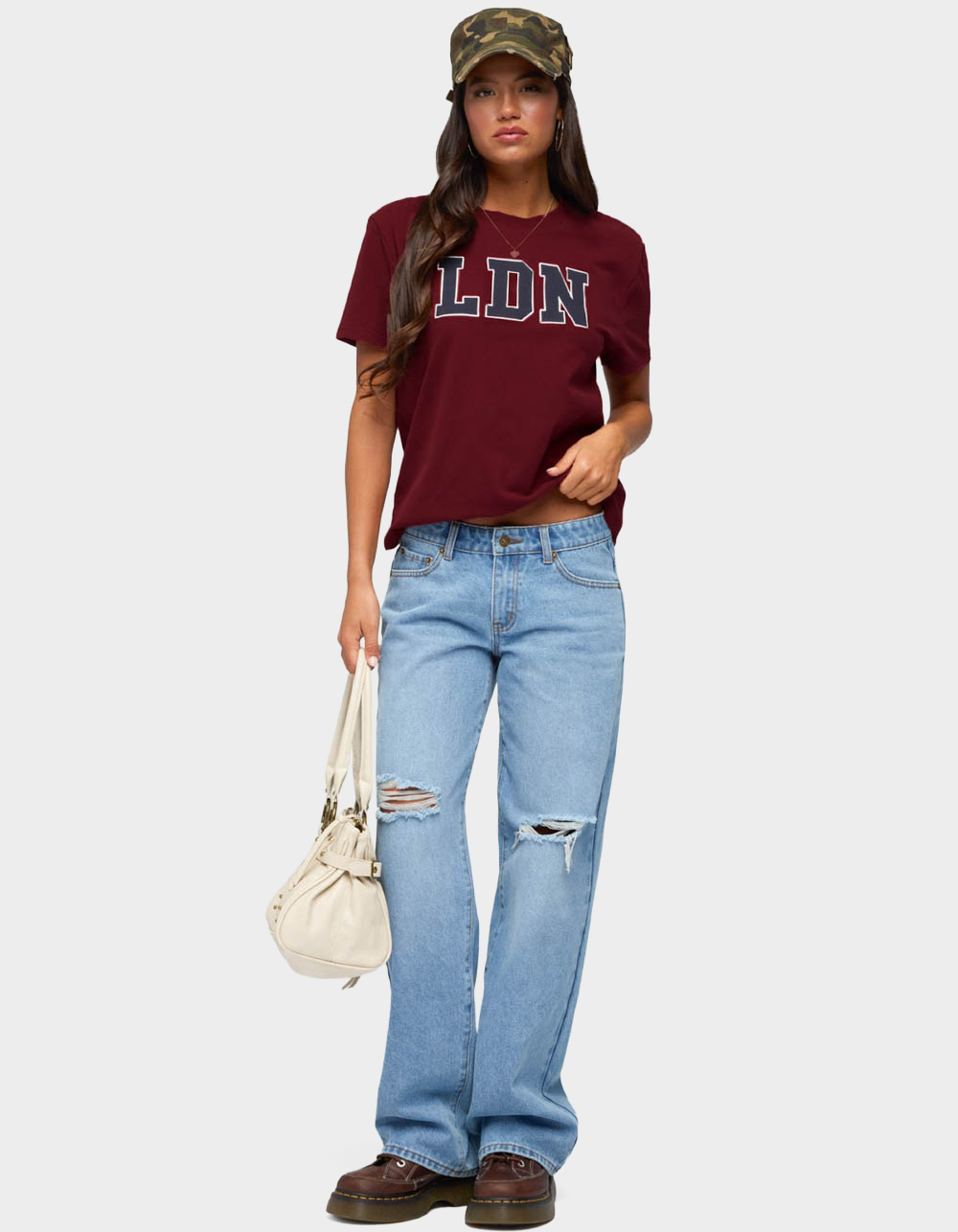 EDIKTED LDN Tee - DK RED