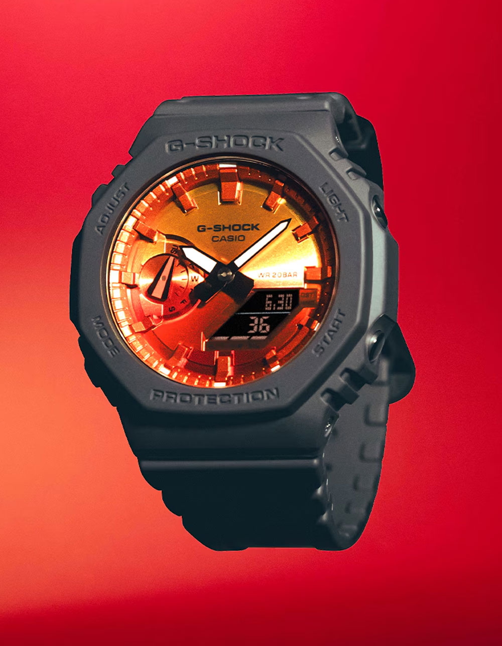 G-SHOCK GA2100FL-8A Watch - GRAY FLAME