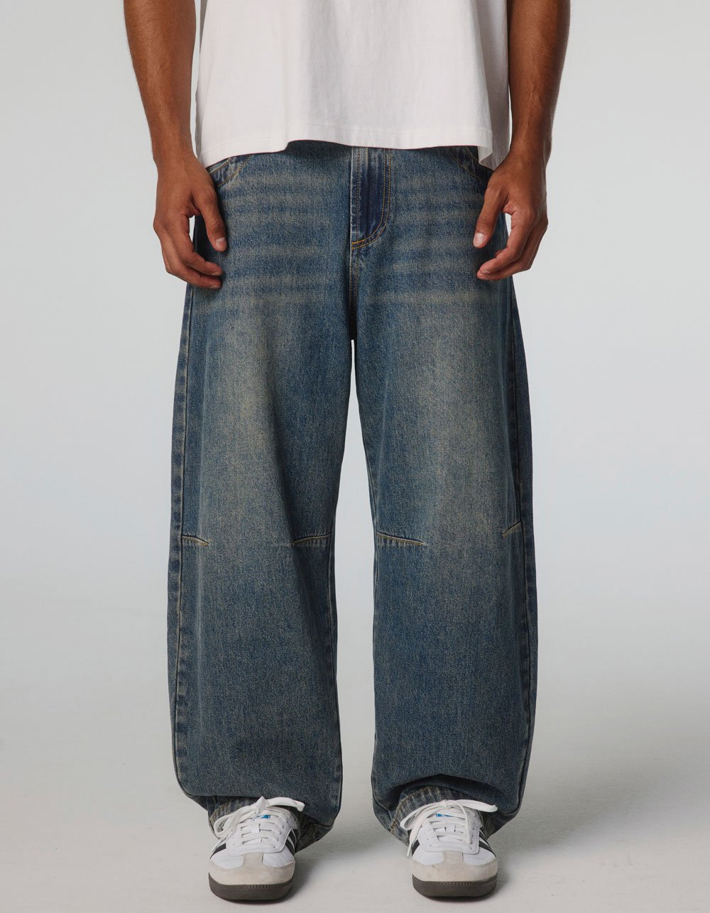 RSQ Mens Skater Baggy Jeans - TINTED DENIM