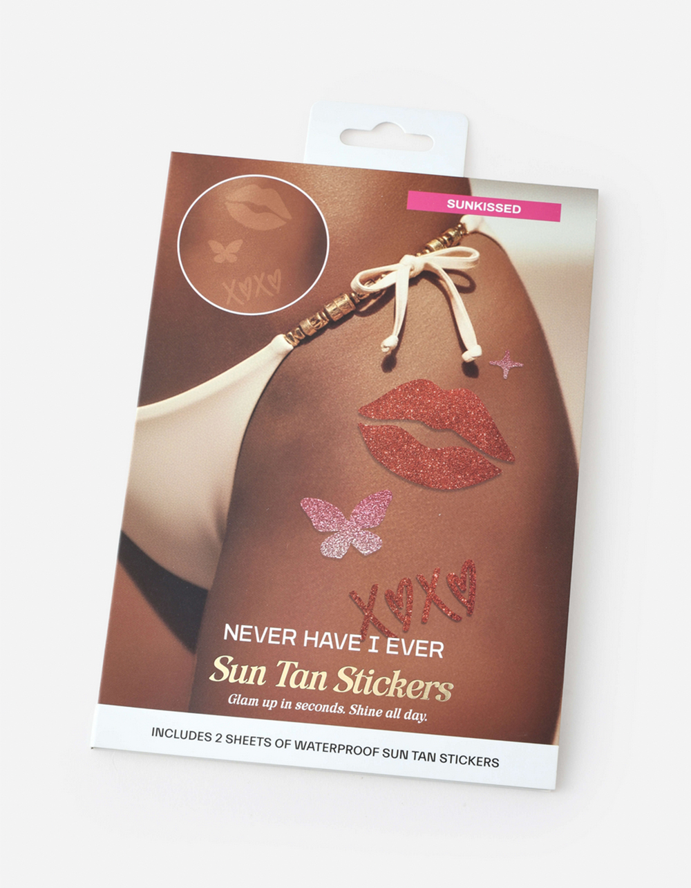 NEVER HAVE I EVER Sunkissed Sun Tan Stickers - PINK