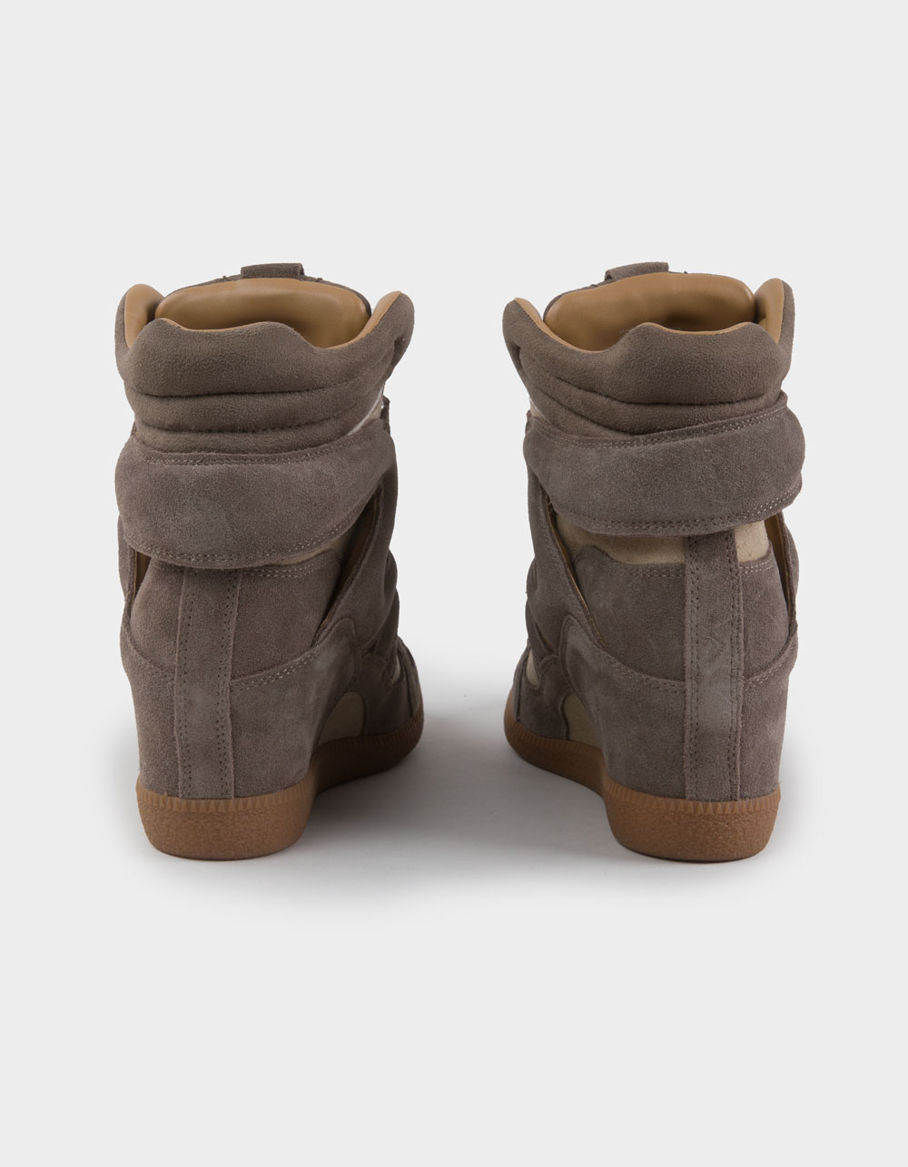STEVE MADDEN Mavis Womens High Top Wedge Sneakers - TAUPE