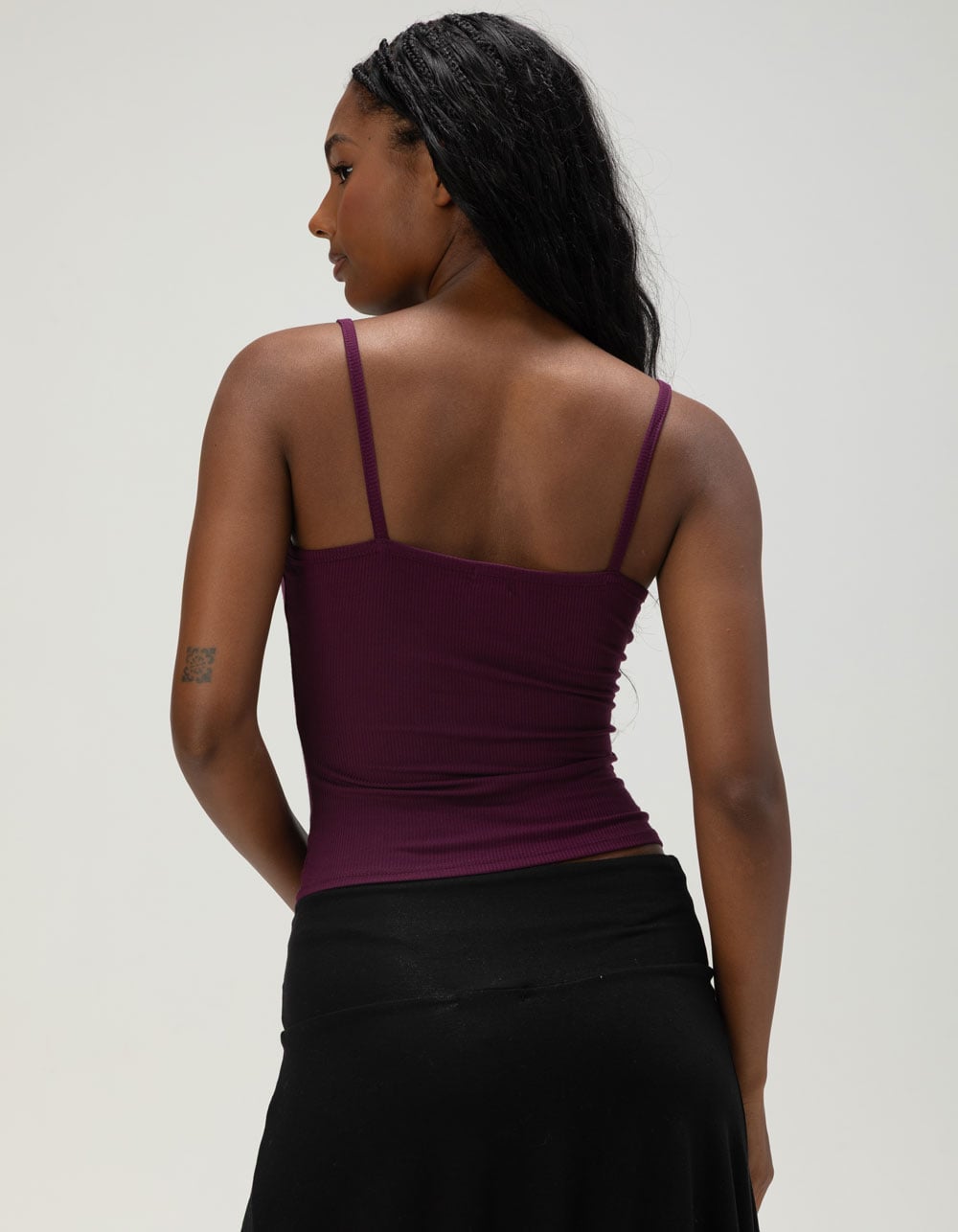 TILLYS Lace Trim Womens Cami - DARK PURPLE