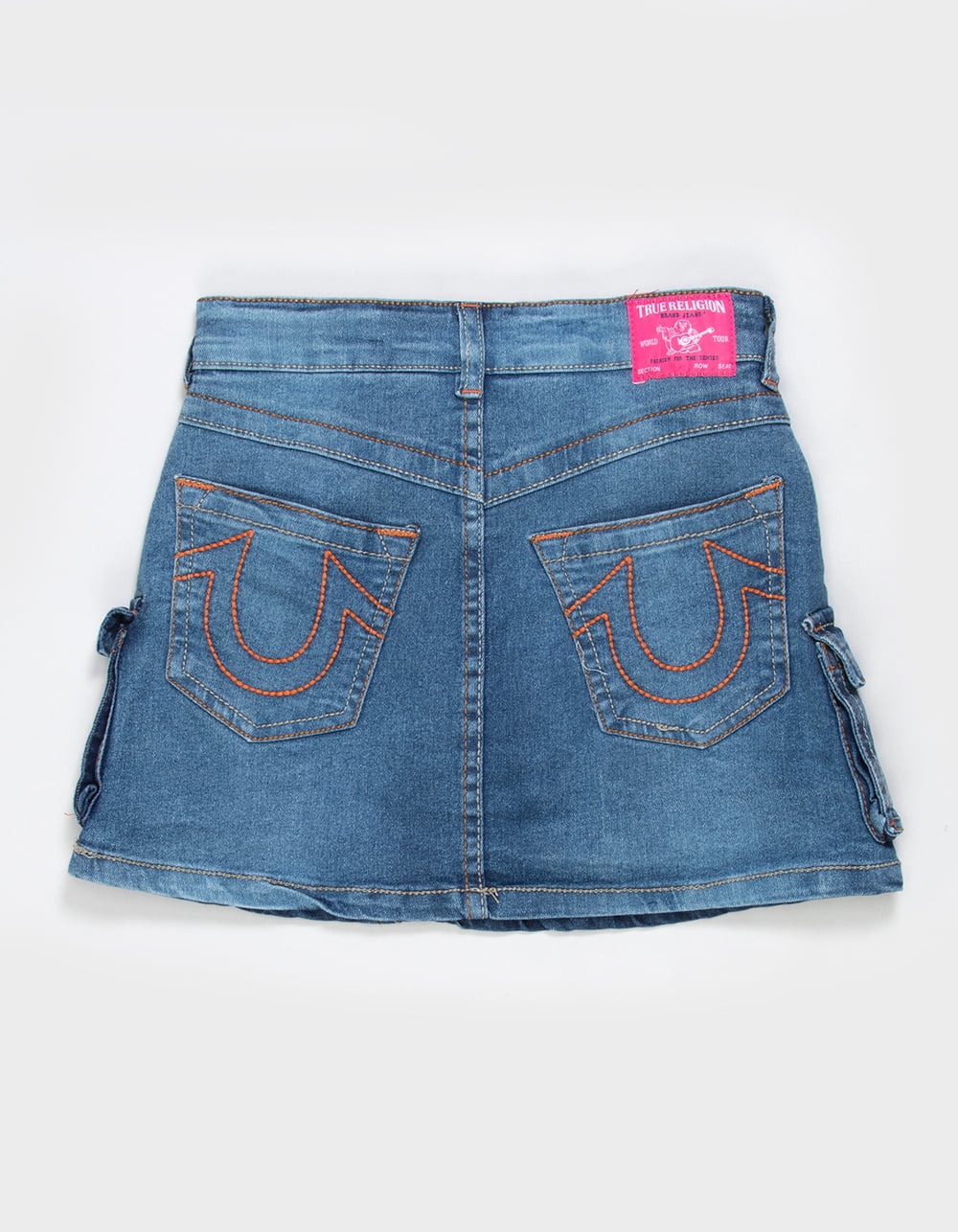 TRUE RELIGION Girls Cargo Skort - MEDIUM WASH