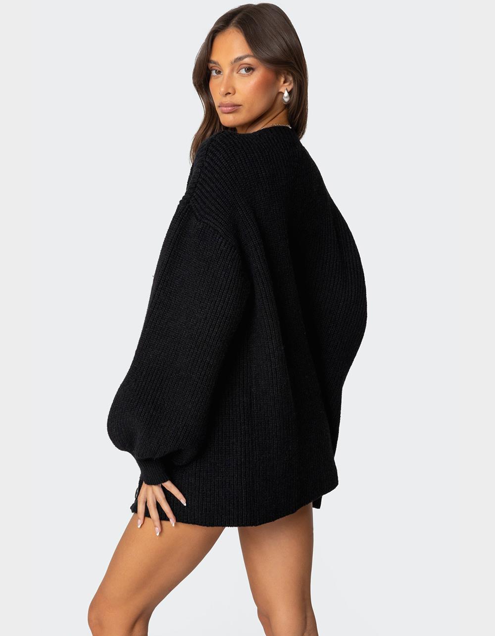 EDIKTED Mathilde Oversized V-Neck Cardigan