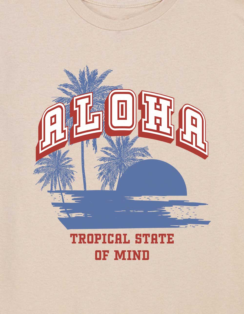 ALOHA Tropical State Of Mind Unisex Kids Tee - SAND
