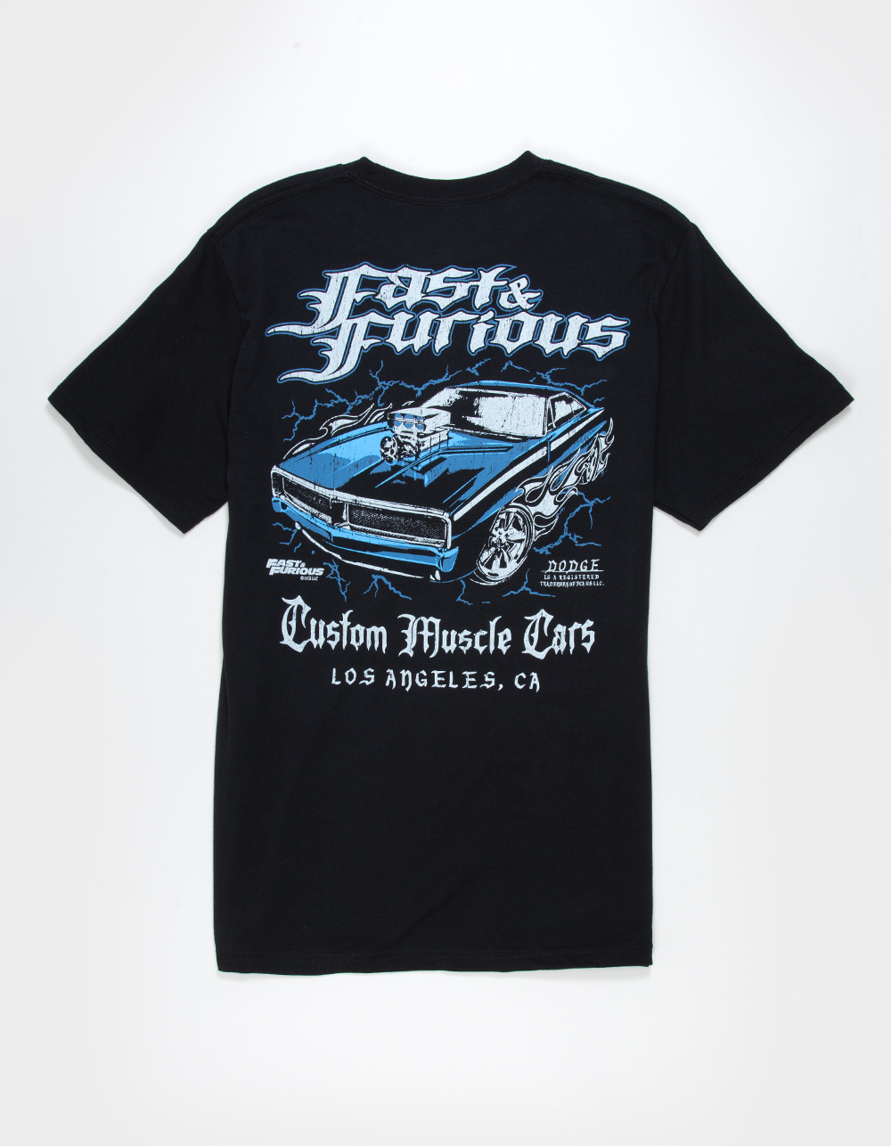 RIOT SOCIETY Fast & Furious Custom Muscle Cars Mens Tee - BLACK