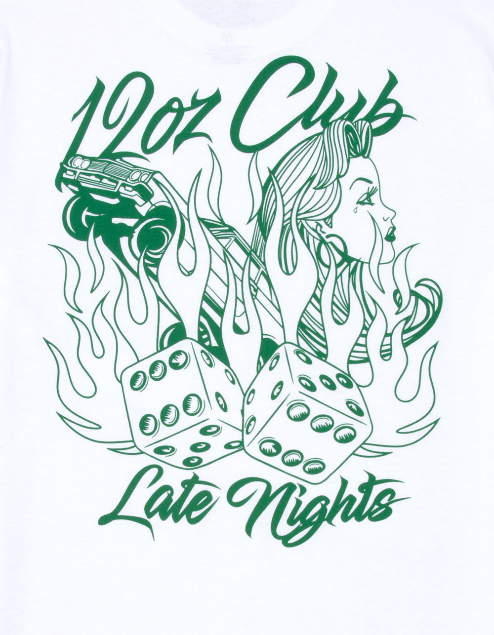 12OZ Club Late Nights Mens Tee - WHITE
