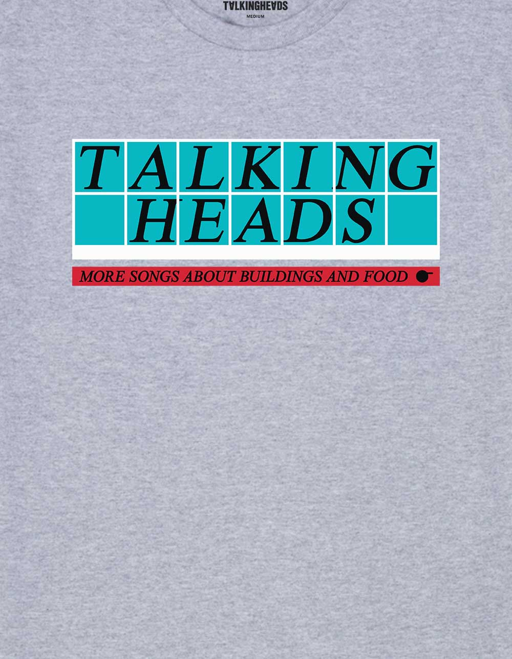 TALKING HEADS Tiled Logo Unisex Tee - HEATHER GRAY