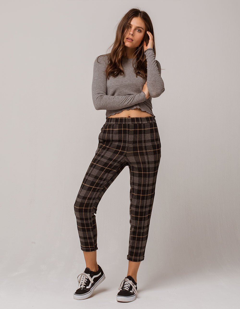 SKY AND SPARROW Plaid Trouser Womens 