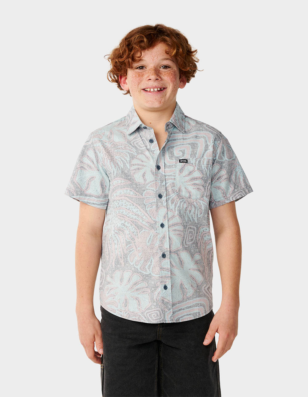 RIP CURL Barrel Killa Boys Short Sleeve Shirt - PINE