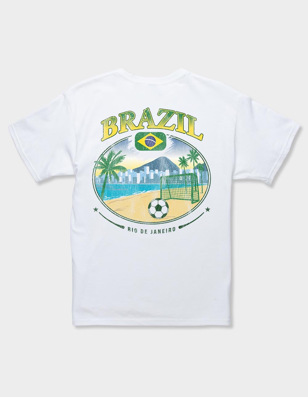 BRAZIL Beach Soccer Unisex Kids Tee - WHITE