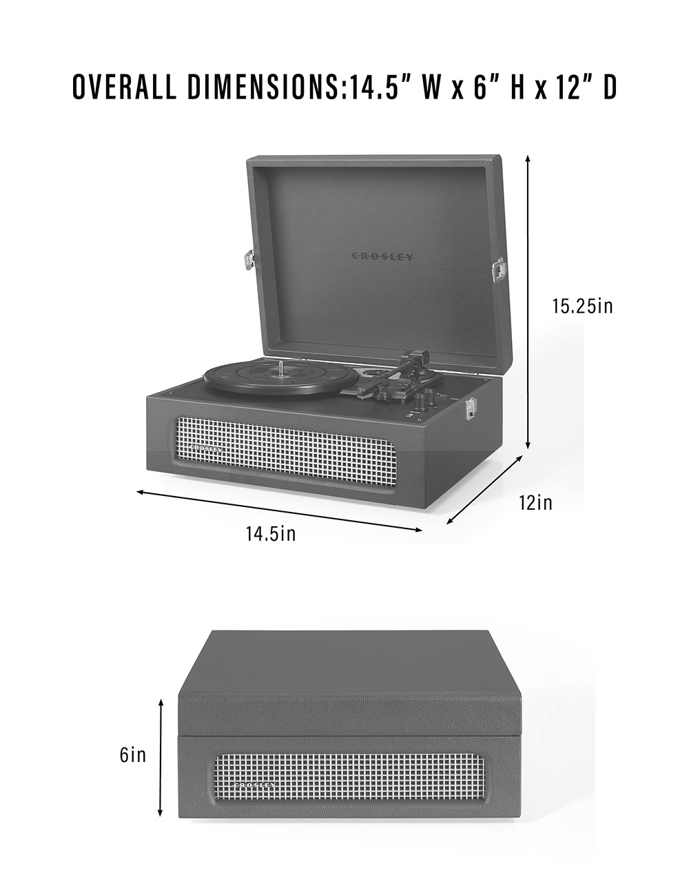 CROSLEY Voyager Record Player - BURGUNDY