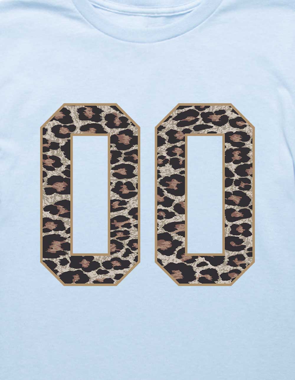 LEOPARD Double Zero Kids Unisex Tee - LIGHT BLUE