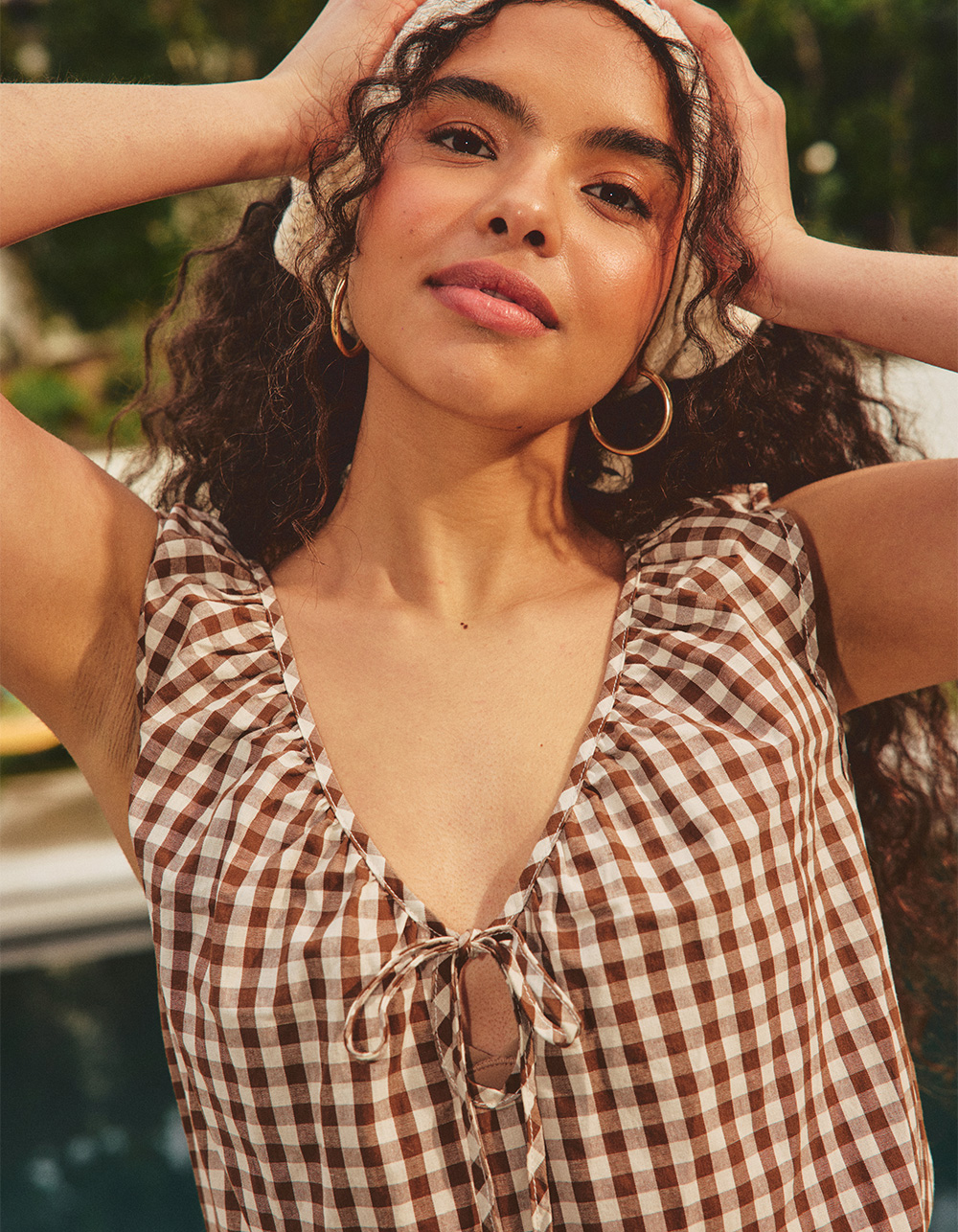 RHYTHM Birdie Womens Mini Dress - BROWN