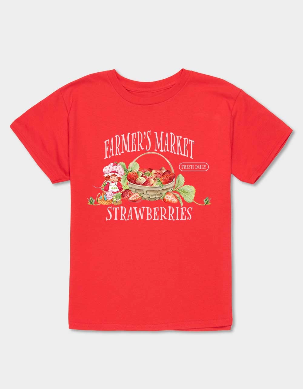 STRAWBERRY SHORTCAKE Farmer's Market Girls Tee - RED