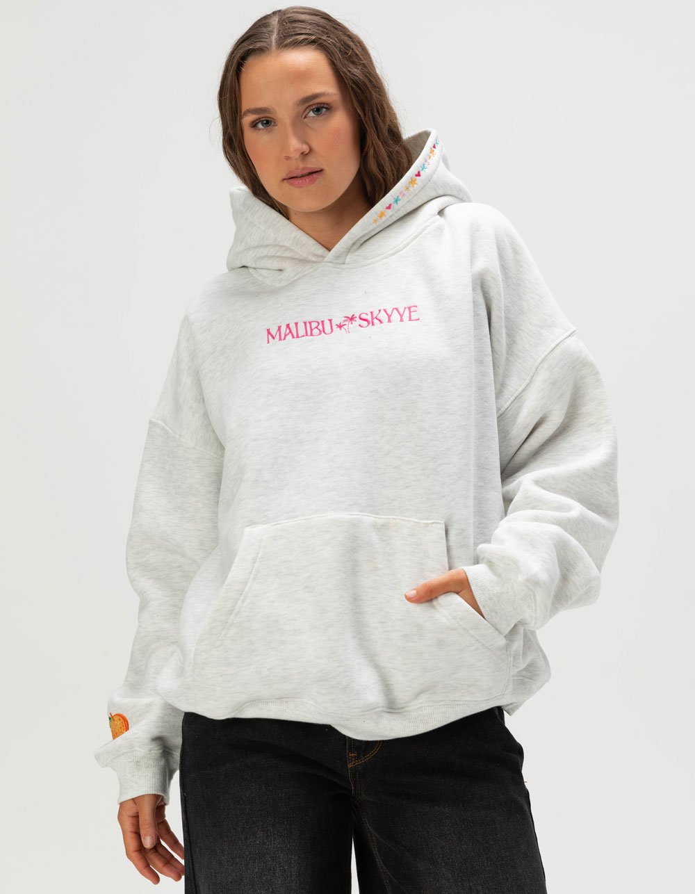 MALIBU SKYYE Costa Rica Womens Hoodie - HEATHER GRAY