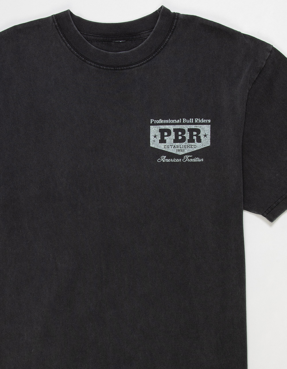 PROFESSIONAL BULL RIDERS American Tradition Mens Tee - WASHED BLACK