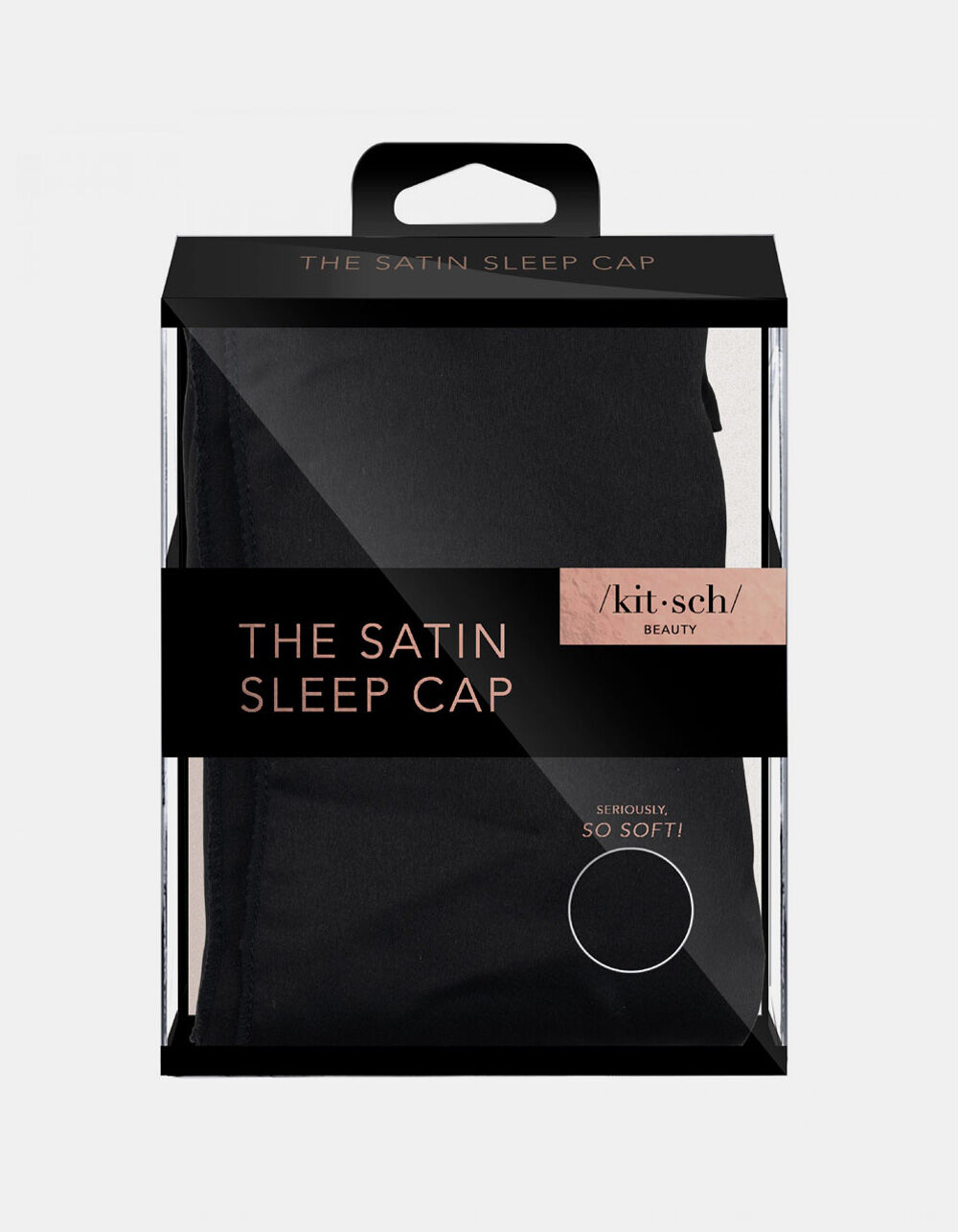 KITSCH Satin Sleep Cap BLACK Tillys