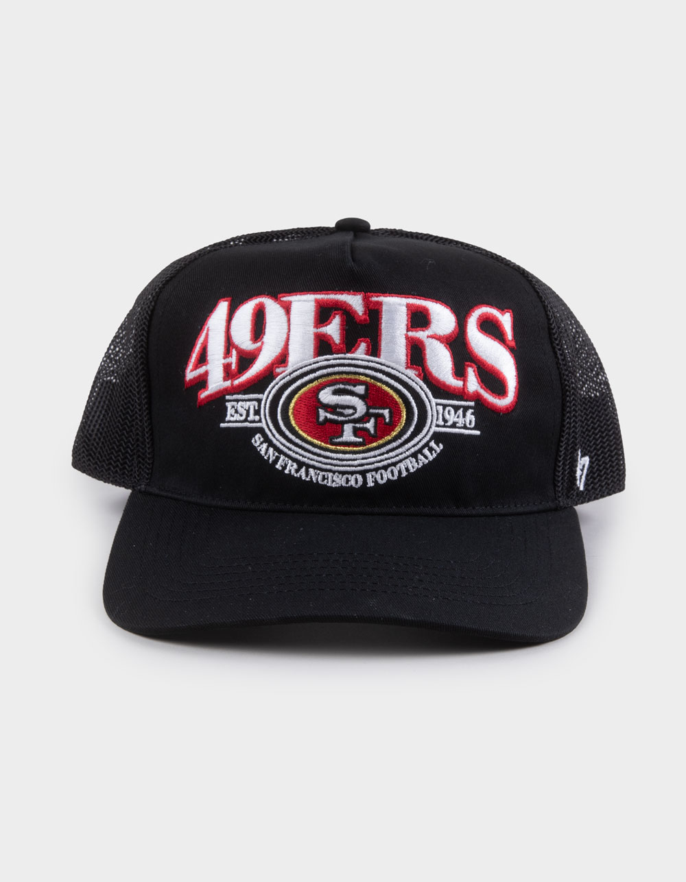 47 BRAND San Francisco 49ers Deluxia '47 Hitch Trucker Hat - BLACK COMBO
