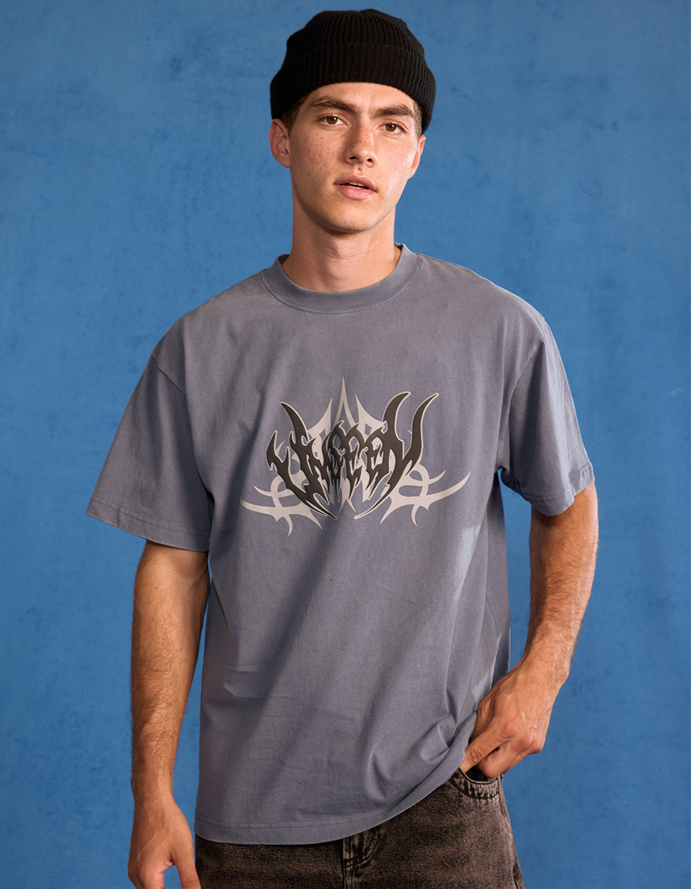 ALPHA COLLECTIVE Unseen Mens Boxy Tee - BLUE