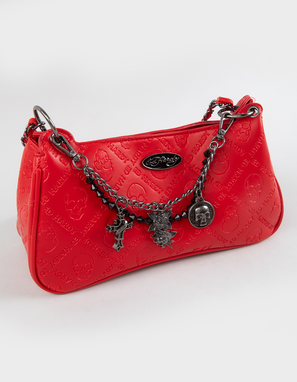 ED HARDY Buffy Baguette Bag - RED