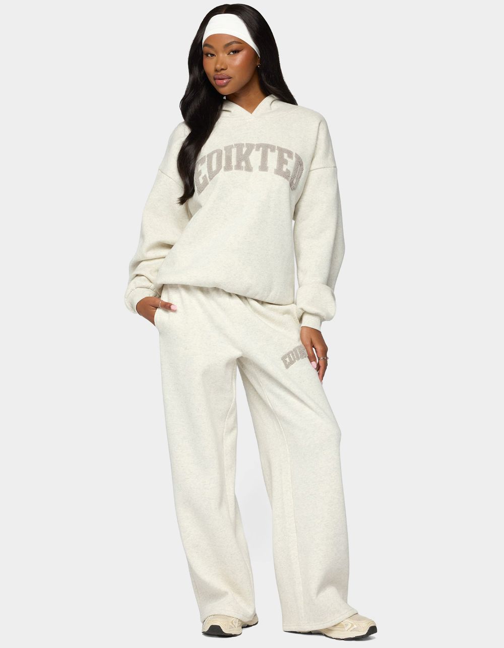 Edikted To You Oversized Hoodie - LIGHT GRAY